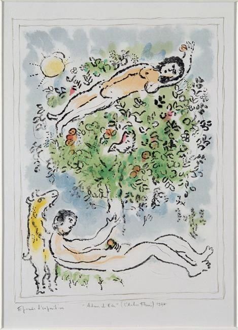 Marc Chagall's Contemporary Various Paintings - A tree in blossom