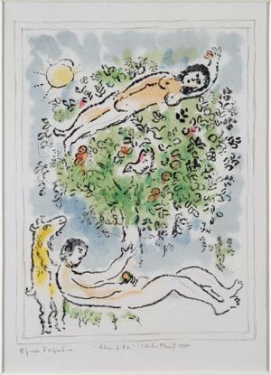 Contemporary Artwork by Marc Chagall - A tree in blossom