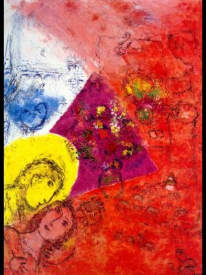 Contemporary Artwork by Marc Chagall - Artist and His Wife