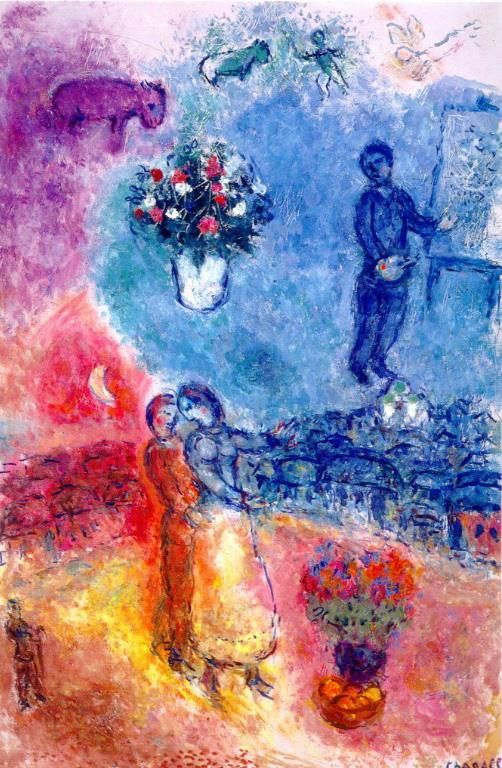 Marc Chagall's Contemporary Various Paintings - Artist over Vitebsk