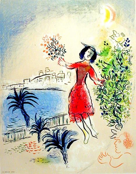 Marc Chagall's Contemporary Various Paintings - Bay of Nice