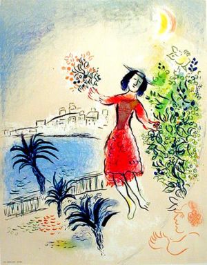 Contemporary Artwork by Marc Chagall - Bay of Nice