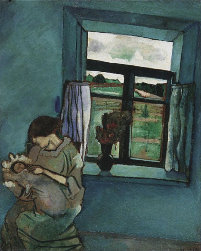 Marc Chagall's Contemporary Various Paintings - Bella and Ida by the Window