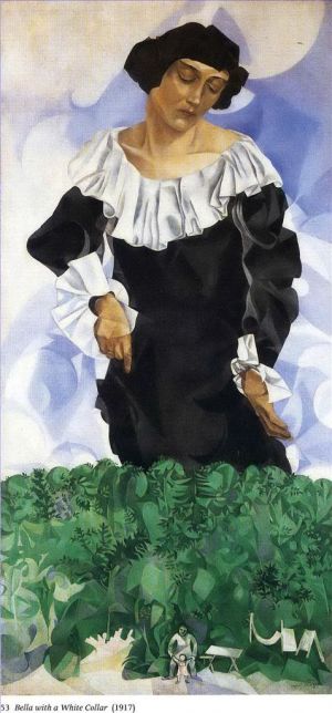 Contemporary Artwork by Marc Chagall - Bella with White Collar
