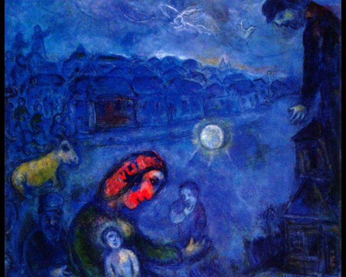 Marc Chagall's Contemporary Various Paintings - Blue Village