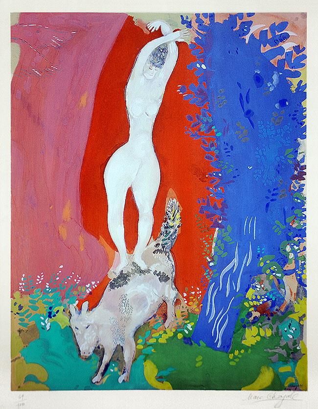 Marc Chagall's Contemporary Various Paintings - Circus Woman