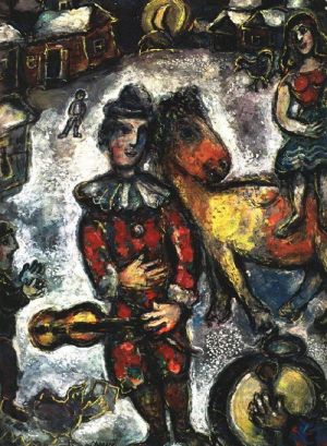 Contemporary Artwork by Marc Chagall - Circus in the Village