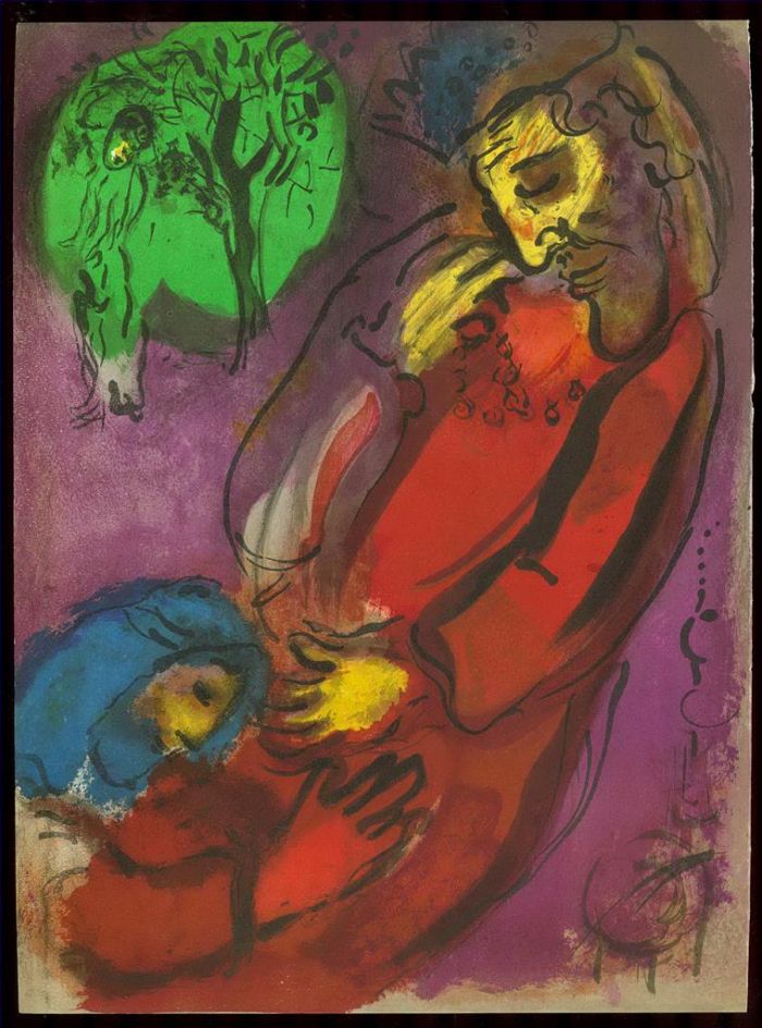 Marc Chagall's Contemporary Various Paintings - David and Absalom
