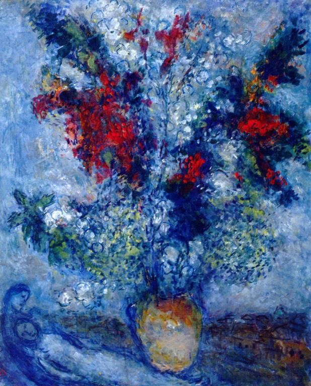 Marc Chagall's Contemporary Various Paintings - Flower Bouquet