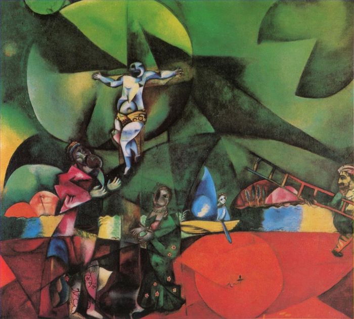 Marc Chagall's Contemporary Various Paintings - Golgotha
