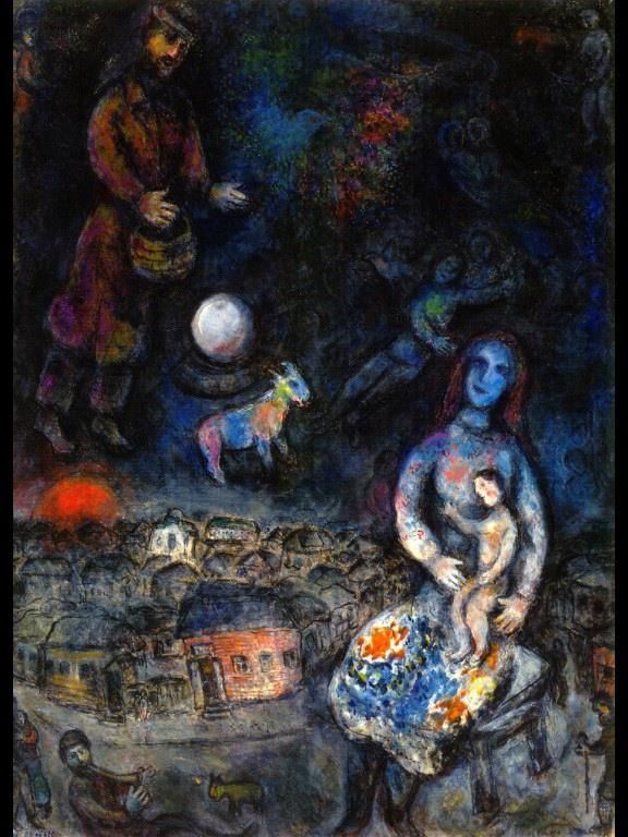 Marc Chagall's Contemporary Various Paintings - Holy Family