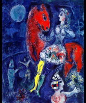 Contemporary Artwork by Marc Chagall - Horsewoman on Red Horse