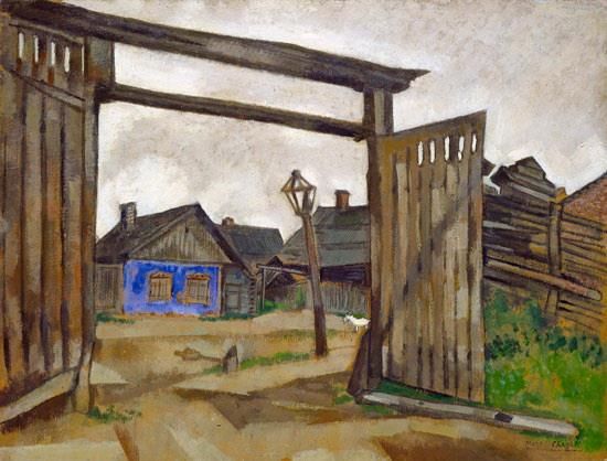 Marc Chagall's Contemporary Various Paintings - House at Vitebsk