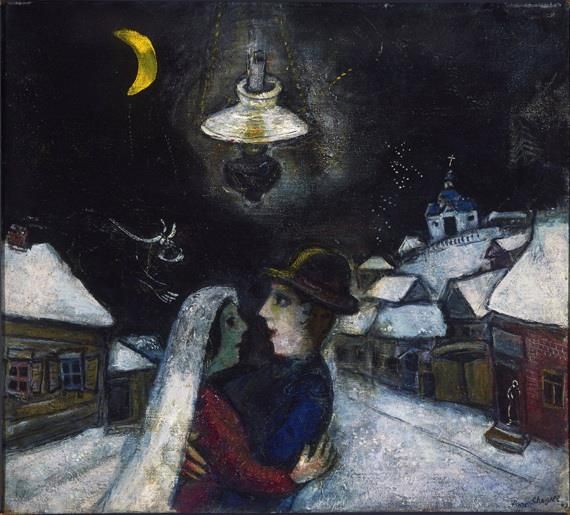Marc Chagall's Contemporary Various Paintings - In the night