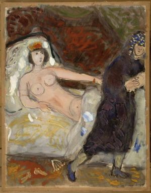 Contemporary Artwork by Marc Chagall - Joseph and Potiphar wife