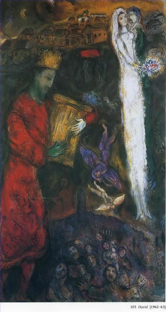 Marc Chagall's Contemporary Various Paintings - King David