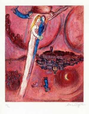 Contemporary Artwork by Marc Chagall - Le Cantique des Cantiques color lithograph