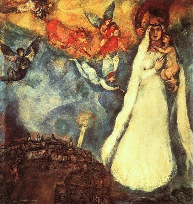 Marc Chagall's Contemporary Various Paintings - Madonna of village