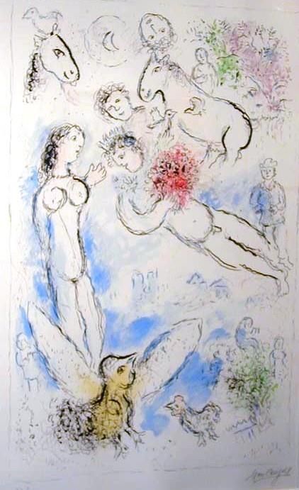 Marc Chagall's Contemporary Various Paintings - Magic Flight lithograph