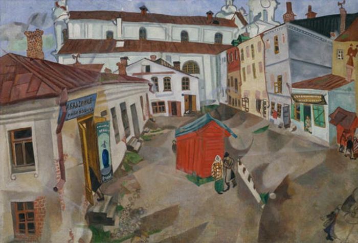 Marc Chagall's Contemporary Various Paintings - Marketplace in Vitebsk