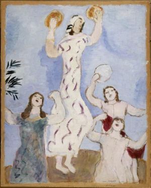 Contemporary Artwork by Marc Chagall - Miriam dances