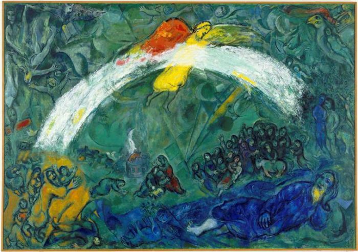Marc Chagall's Contemporary Various Paintings - Noah and the Rainbow
