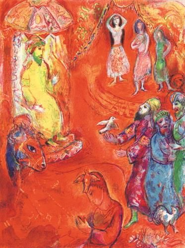 Marc Chagall's Contemporary Various Paintings - Now the King loved science and geometry