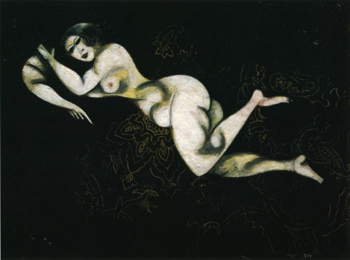 Marc Chagall's Contemporary Various Paintings - Nude Lying Down