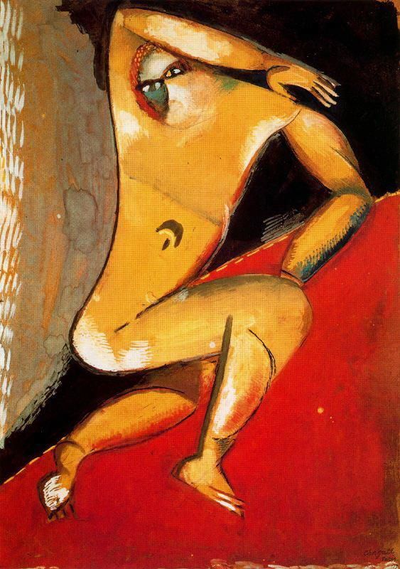 Marc Chagall's Contemporary Various Paintings - Nude