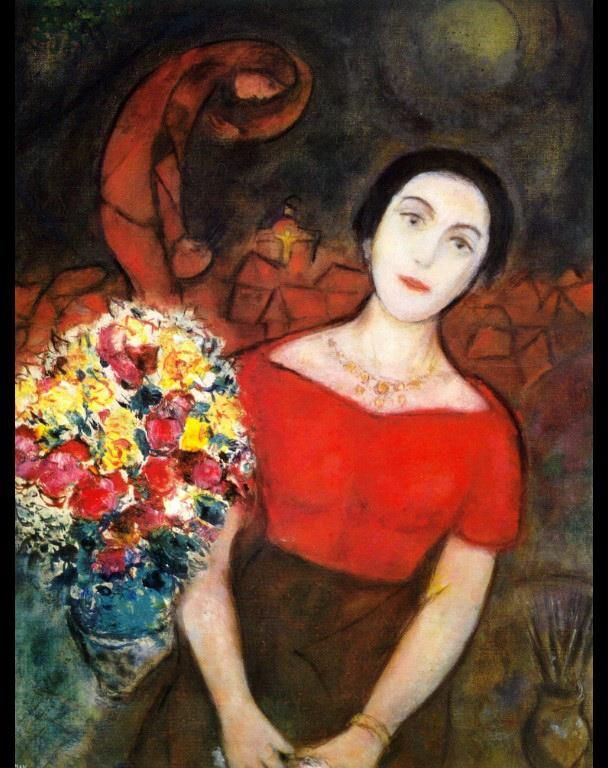Marc Chagall's Contemporary Various Paintings - Portrait of Vava 2