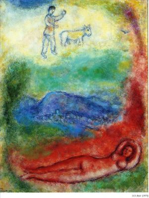 Contemporary Artwork by Marc Chagall - Rest