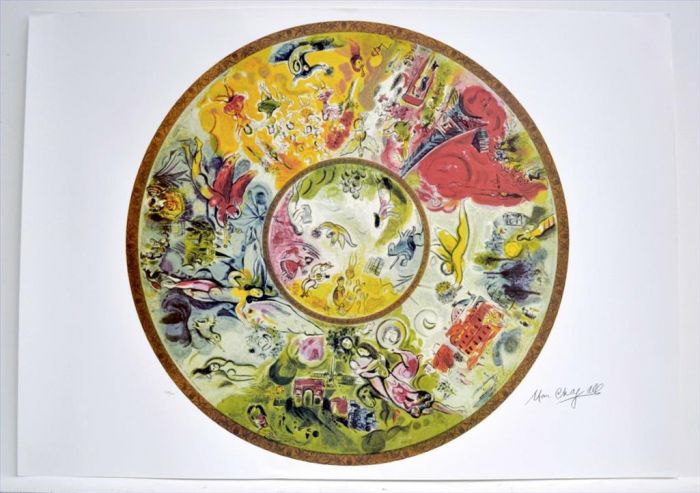 Marc Chagall's Contemporary Various Paintings - Roof 2