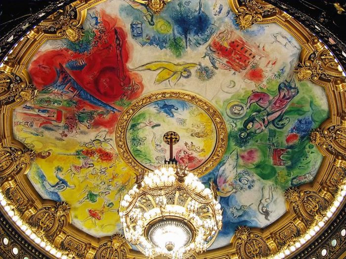 Marc Chagall's Contemporary Various Paintings - Roof by
