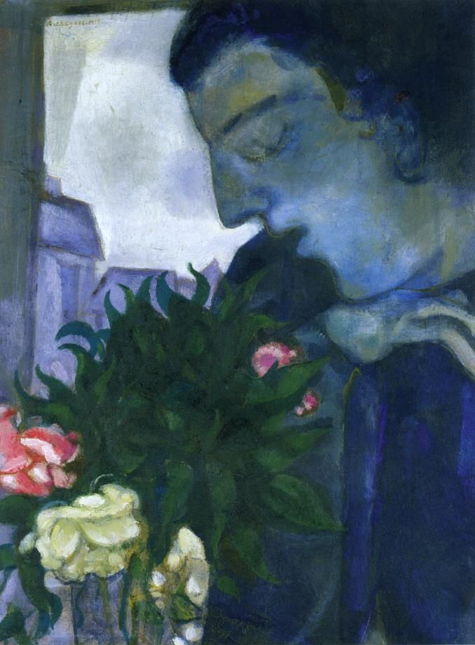 Marc Chagall's Contemporary Various Paintings - Self Portrait in Profile