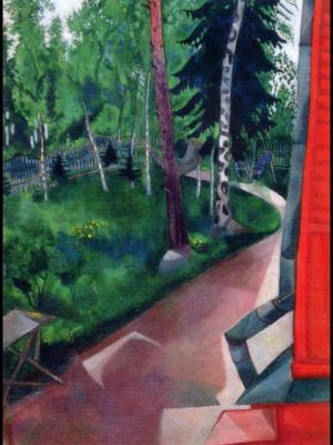 Contemporary Paintings - Summer House Backyard