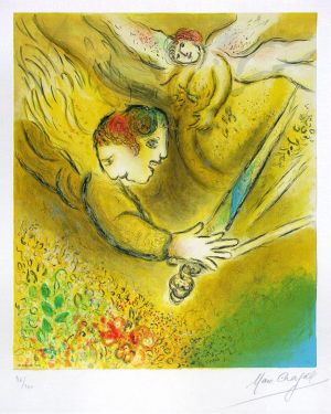 Contemporary Artwork by Marc Chagall - The Angel of Judgment lithograph