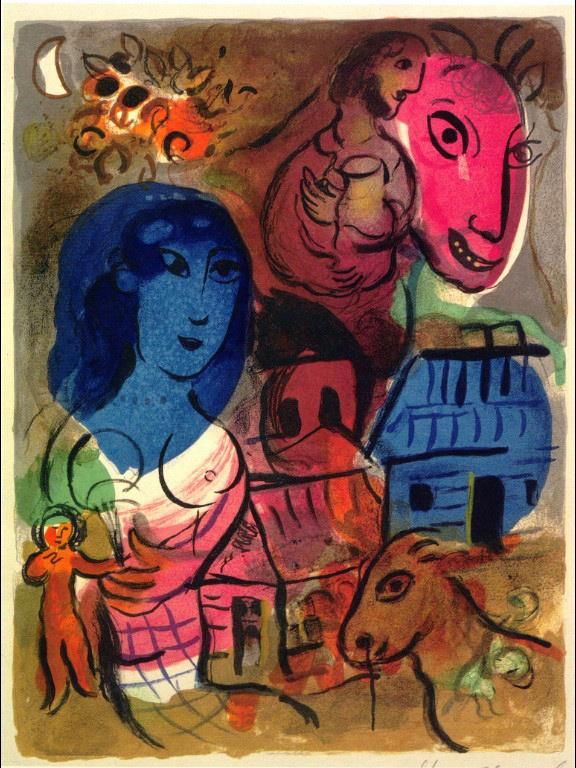 Marc Chagall's Contemporary Various Paintings - The Antilopa Passengers