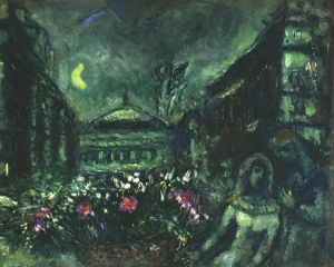 Contemporary Artwork by Marc Chagall - The Avenue of Opera