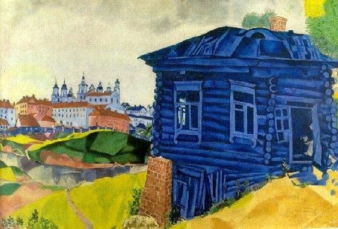 Marc Chagall's Contemporary Various Paintings - The Blue House