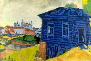 Contemporary Artwork by Marc Chagall - The Blue House