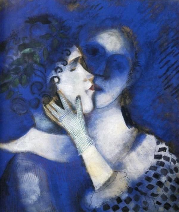 Marc Chagall's Contemporary Various Paintings - The Blue Lovers