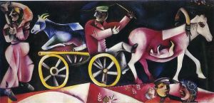 Contemporary Artwork by Marc Chagall - The Cattle Dealer