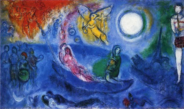 Marc Chagall's Contemporary Various Paintings - The Concert