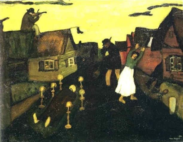 Marc Chagall's Contemporary Various Paintings - The Dead Man
