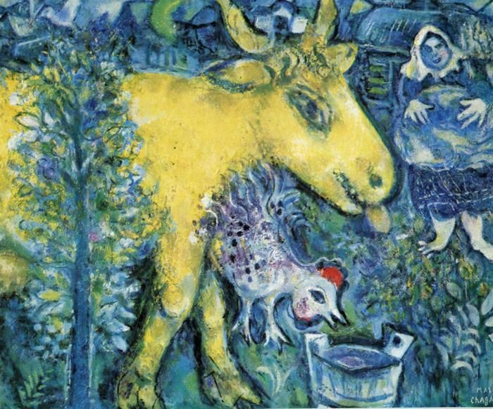 Marc Chagall's Contemporary Various Paintings - The Farmyard