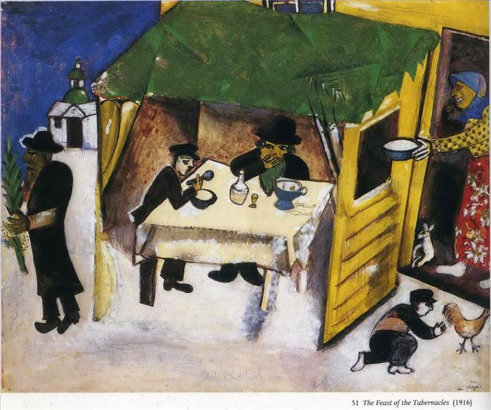 Marc Chagall's Contemporary Various Paintings - The Feast of the Tabernacles