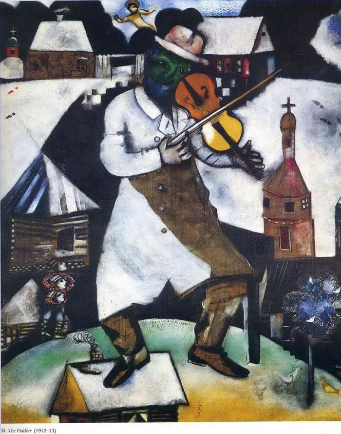Marc Chagall's Contemporary Various Paintings - The Fiddler 2