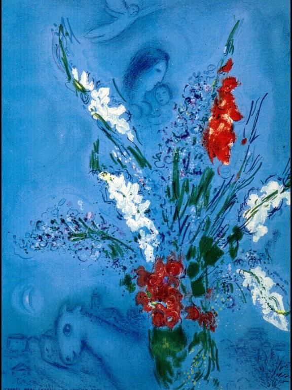 Marc Chagall's Contemporary Various Paintings - The Gladiolas