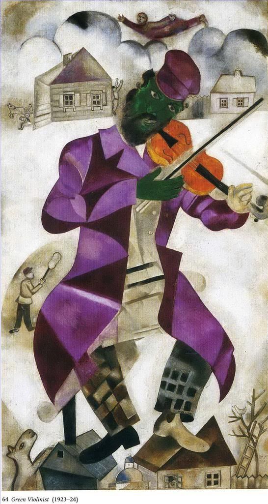 Marc Chagall's Contemporary Various Paintings - The Green Violinist