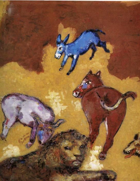 Marc Chagall's Contemporary Various Paintings - The Lion Grown Old